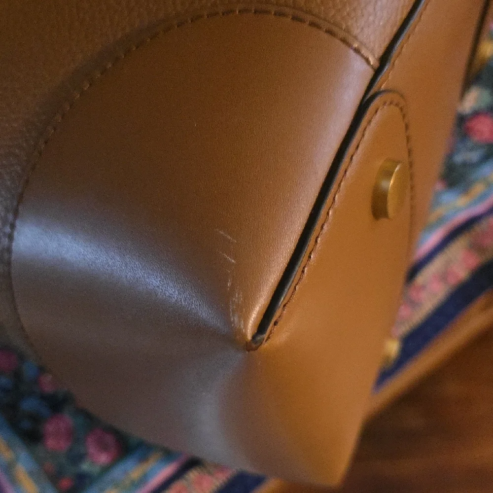Michael Kors Brown and Black Shoulder Bag with Studded Stripes - Picture 5 of 9
